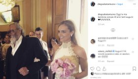 Diego Abatantuono emozionato al matrimonio della figlia. Foto