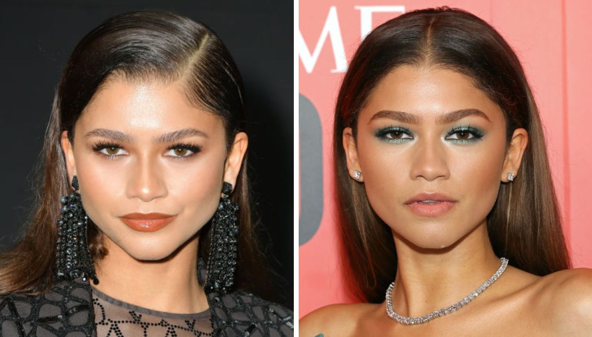 I diversi stile di Zendaya con riga laterale e centrale