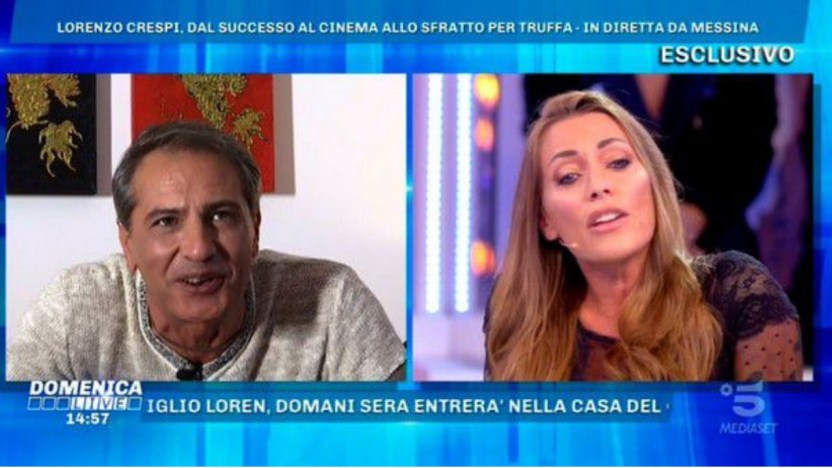 Lorenzo Crespi contro Karina Cascella, litigata furiosa e parolacce in diretta tv