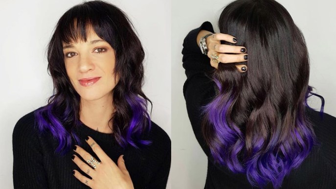 I nuovi capelli viola di Asia Argento