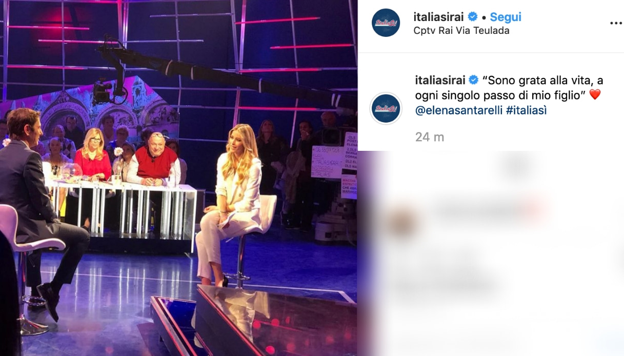 Elena Santarelli, ospite di Italia Si