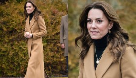 Kate Middleton, la gonna animalier da 30 euro. E Meghan risponde