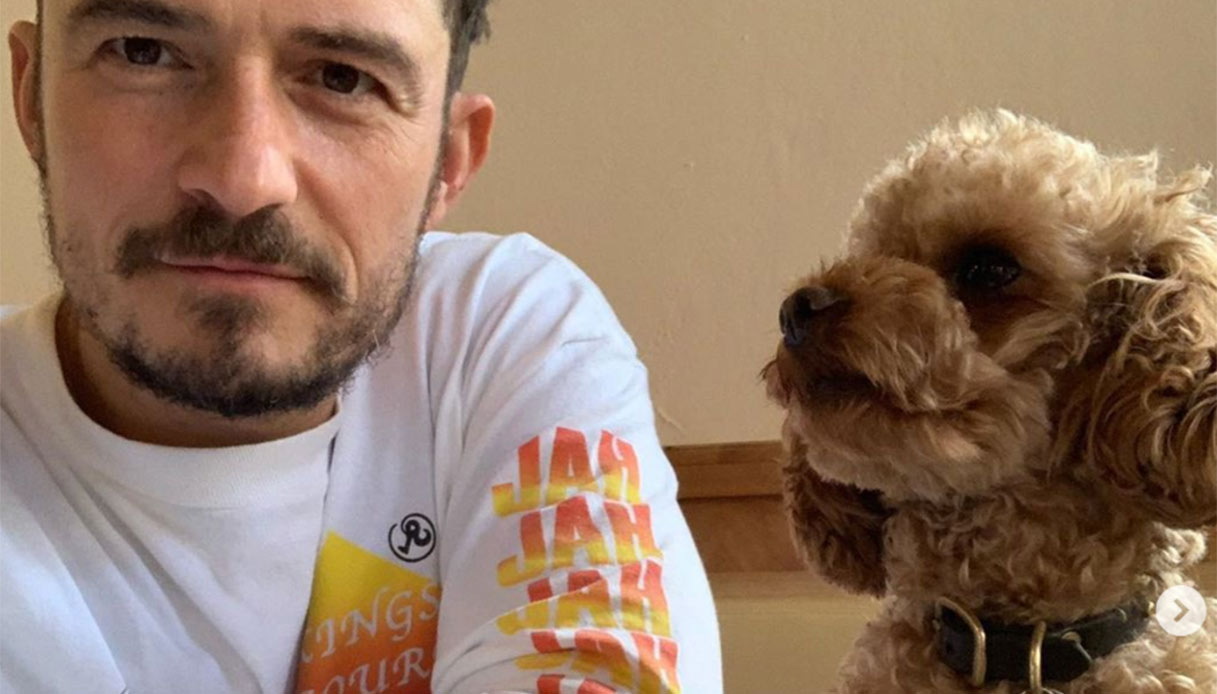 Orlando Bloom si tatua il nome dell’amato cane scomparso