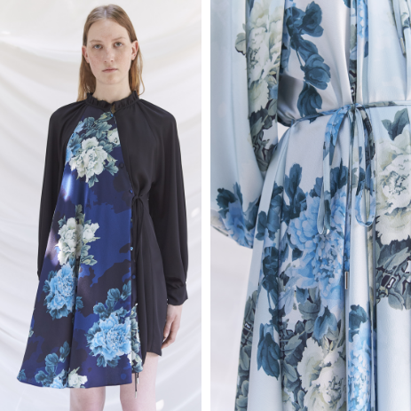 La blusa stampa peonie