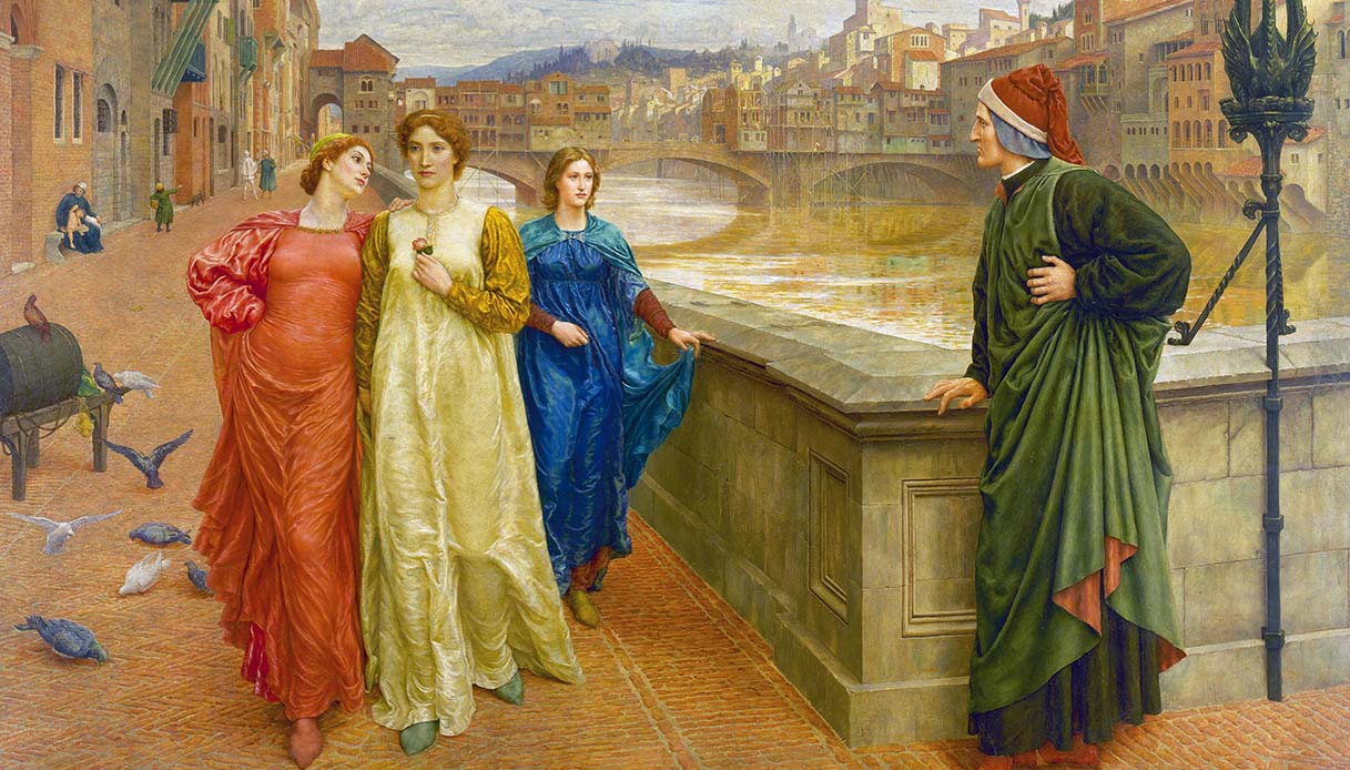 Henry Holiday Dante and Beatrice in Florence