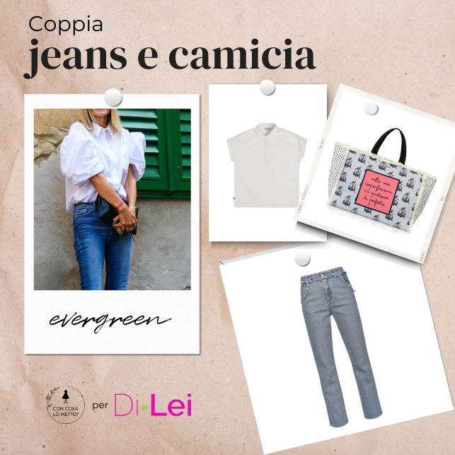 idea di look con jeans e camicia