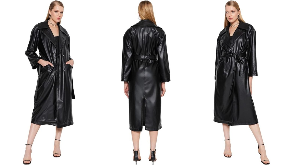 Trench in finta pelle Amazon