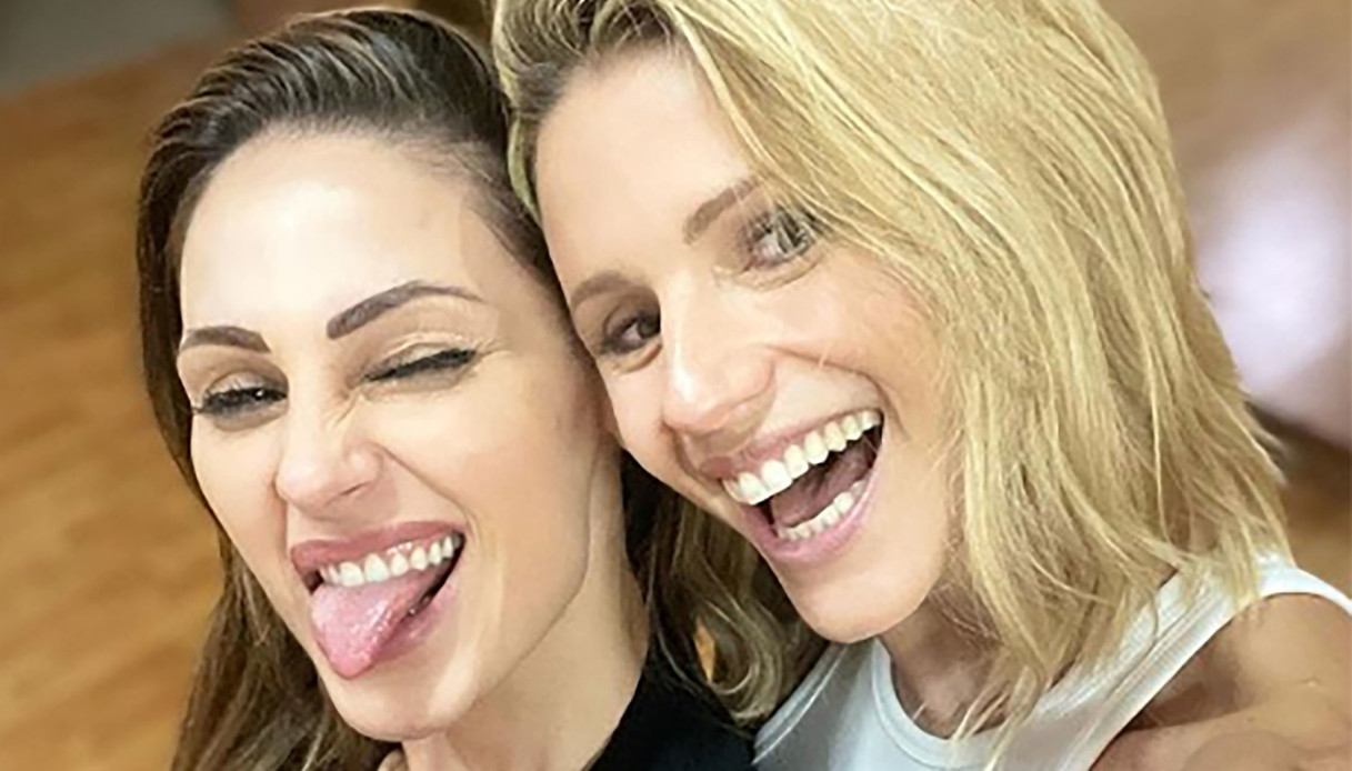 Michelle Hunziker e Anna Tatangelo al lavoro per le prove di All Together Now