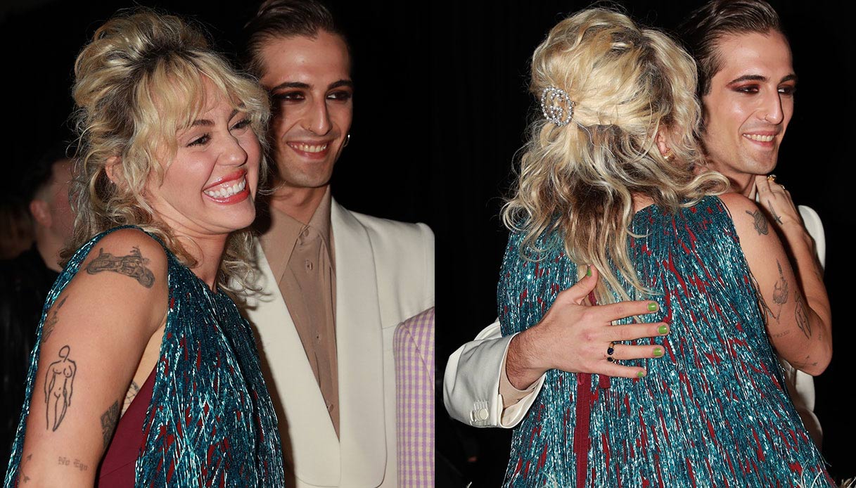 Miley Cyrus e Damiano dei Maneskin alla Gucci Love Parade