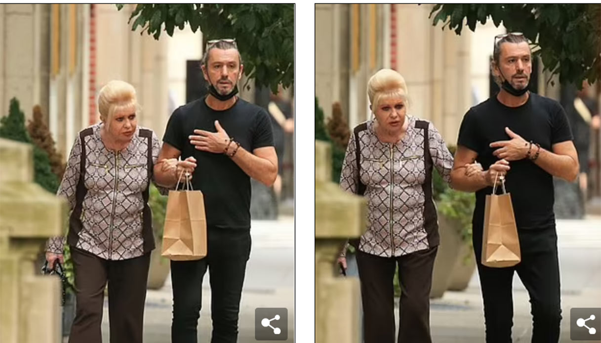 Ivana Trump e Rossano Rubicondi a New York a luglio 2021