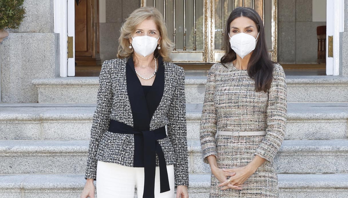 Letizia di Spagna incanta Mattarella: abito del mistero e cappa