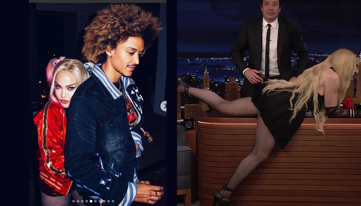 Madonna con il fidanzato e da Jimmy Fallon