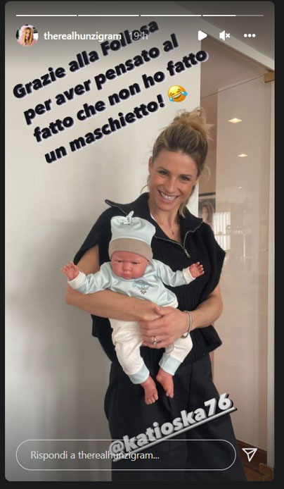 Michelle Hunziker bambolotto