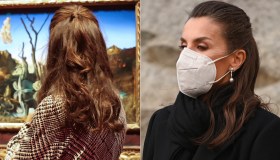 Letizia di Spagna meravigliosa: capelli bianchi e borsa da 1.300 euro