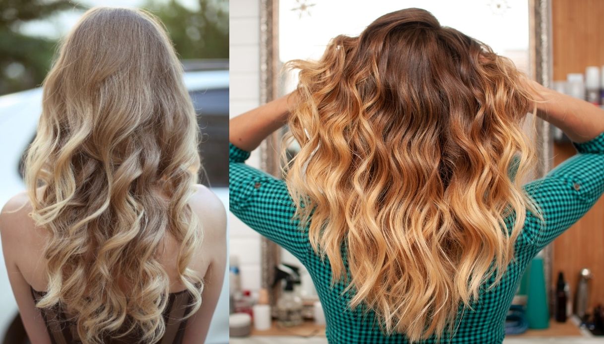 onde capelli lunghi acconciatura per matrimonio invitata