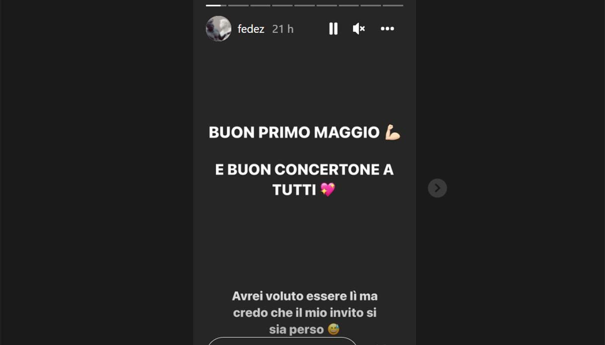 Fedez, il post su Instagram