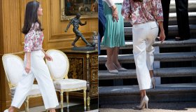 Letizia di Spagna in udienza: abbraccio commosso e top e flop del look