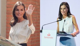 Letizia di Spagna, come indossare la camicia bianca in autunno