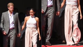 Meghan Markle in Germania, look minimal da capogiro