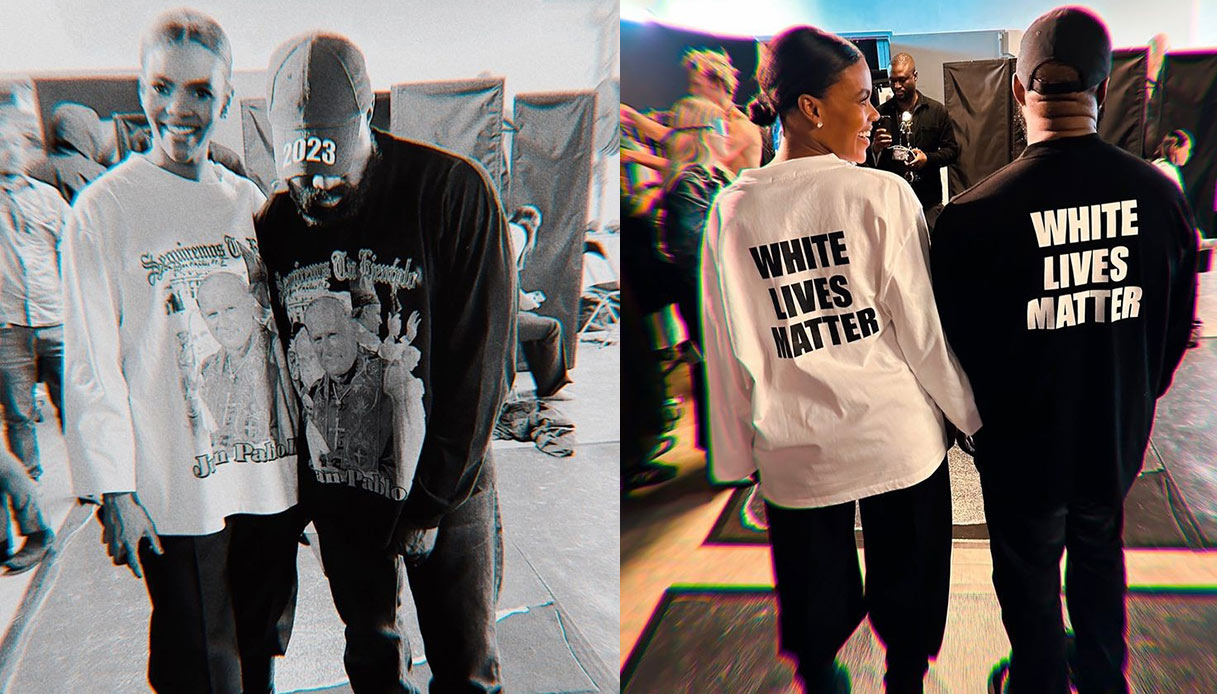 Kanye West e Candace Owens alla Paris Fashion Week