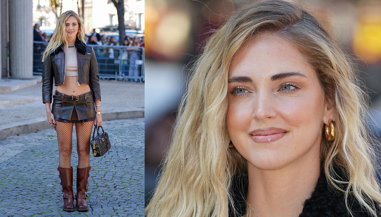 Chiara Ferragni per Miu MIu alla Paris Fashion Week Spring-Summer 2023