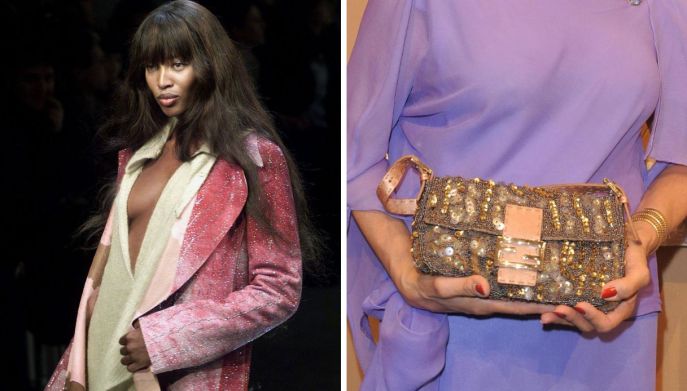 Sfilata fendi con naomi e la borsa Baguette