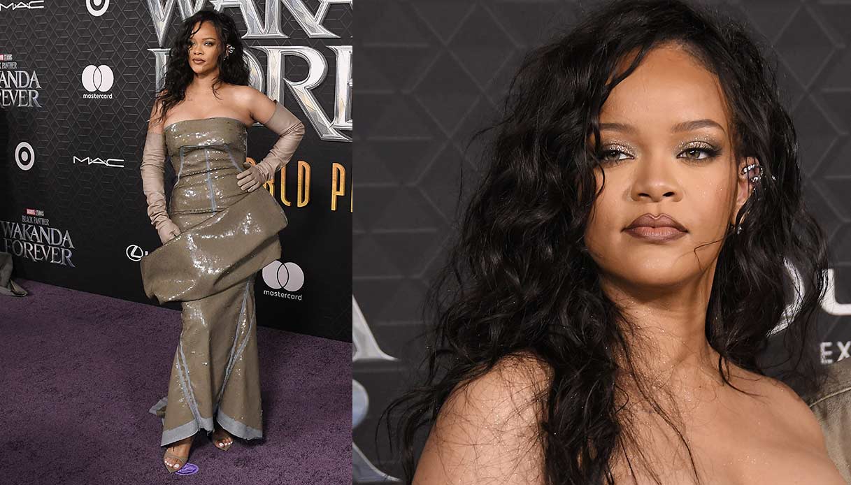Rihanna alla premiere di Premiere di Black Panther: Wakanda Forever