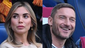 Francesco Totti e Noemi Bocchi inseparabili: lei sugli spalti, lui per la prima volta libero