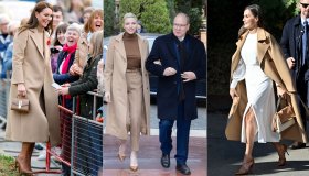 Kate Middleton, Charlene di Monaco, Letizia di Spagna: il cappotto di tendenza è color cammello