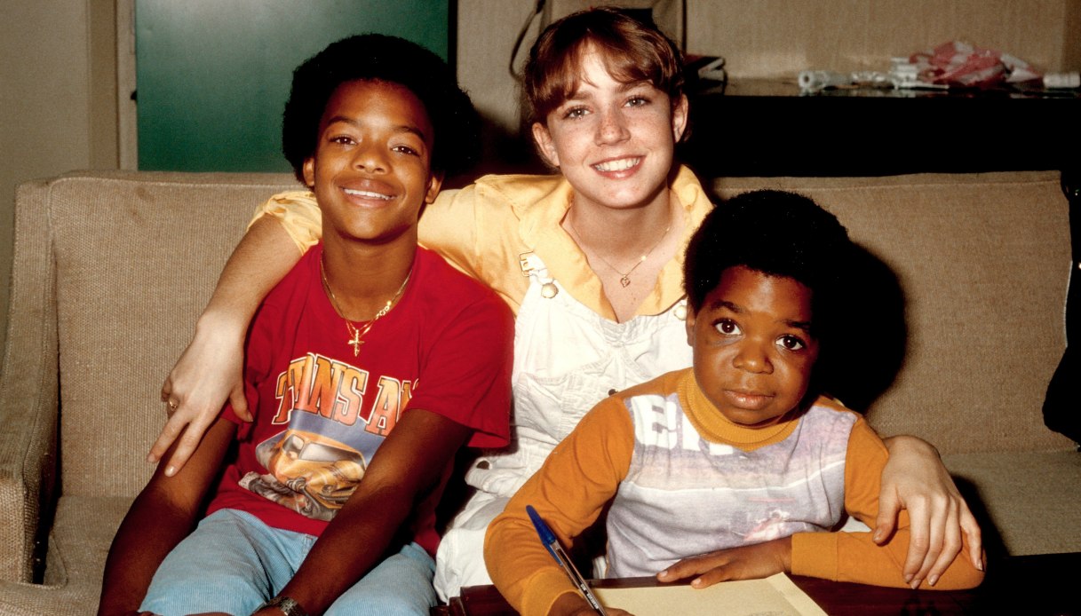 Gary Coleman, Todd Bridges e Dana P
lato sul set de “Il mio amico Arnold”