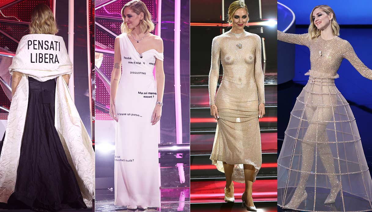 Sanremo, prima serata: i 4 abiti della Ferragni e il loro significato