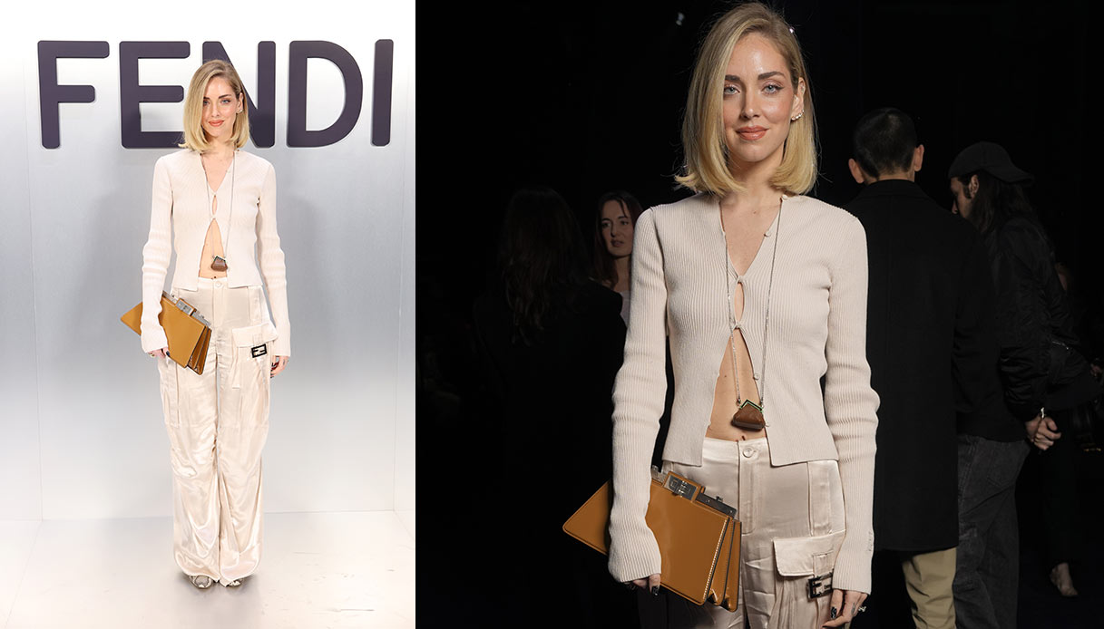 Chiara Ferragni alla sfilata Fendi della Milan Fashion week