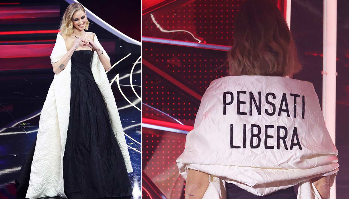 Sanremo, prima serata: il "vestito manifesto" di Chiara Ferragni
