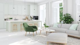 Come arredare un open space: materiali a contrasto e arredi free-standing