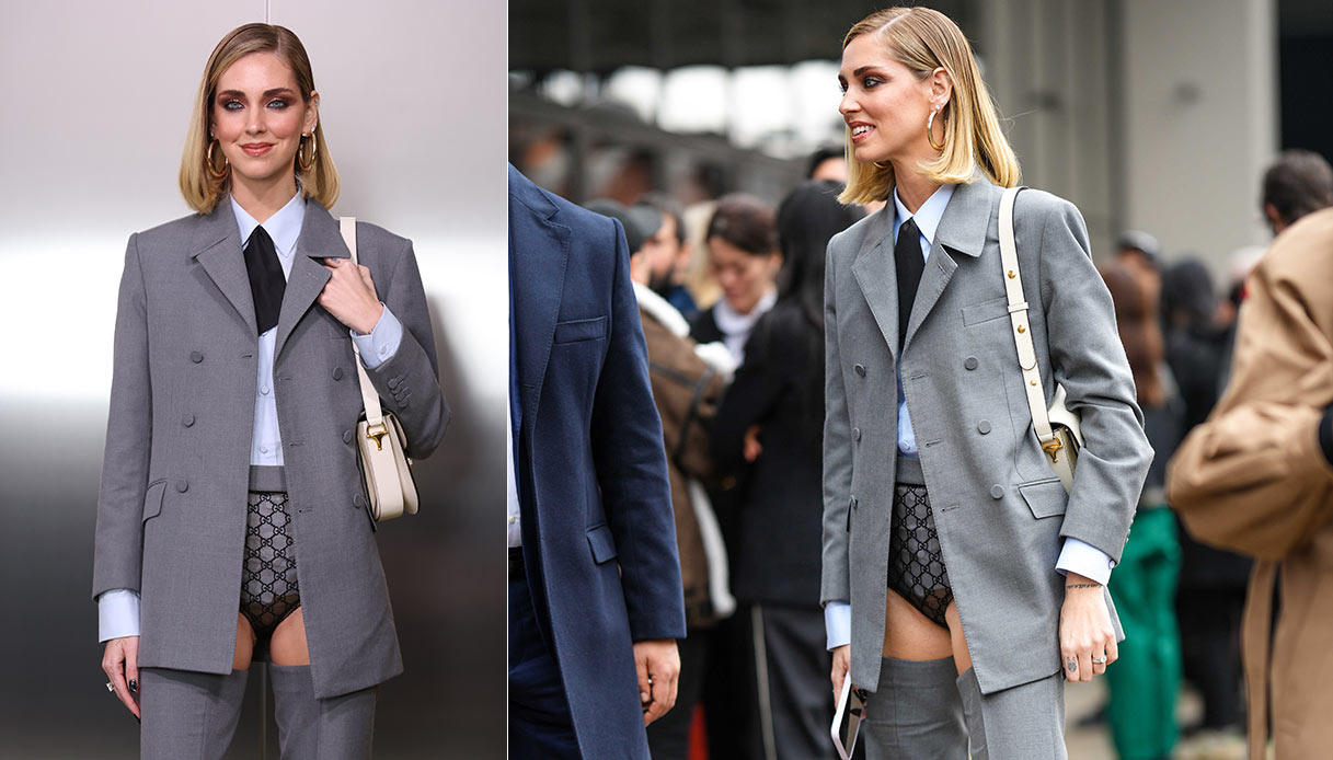 Chiara Ferragni, il look alla sfilata Gucci della Milan Fashion Week