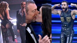 Sanremo 2023, terza serata: baci rubati, bicipiti e calze smagliate. Momenti top