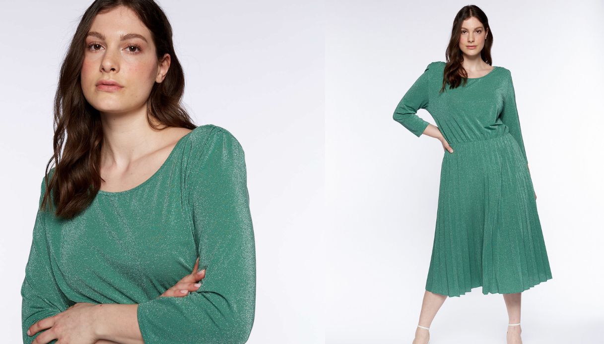Abito fiorella rubino verde