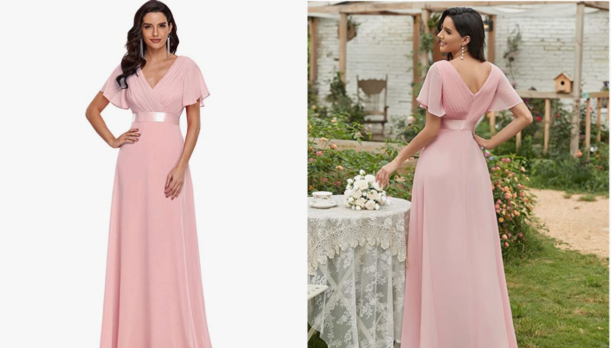 Abito rosa da cerimonia