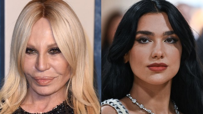 Donatella Versace e Dua Lipa sfilano per la loro prima collezione insieme