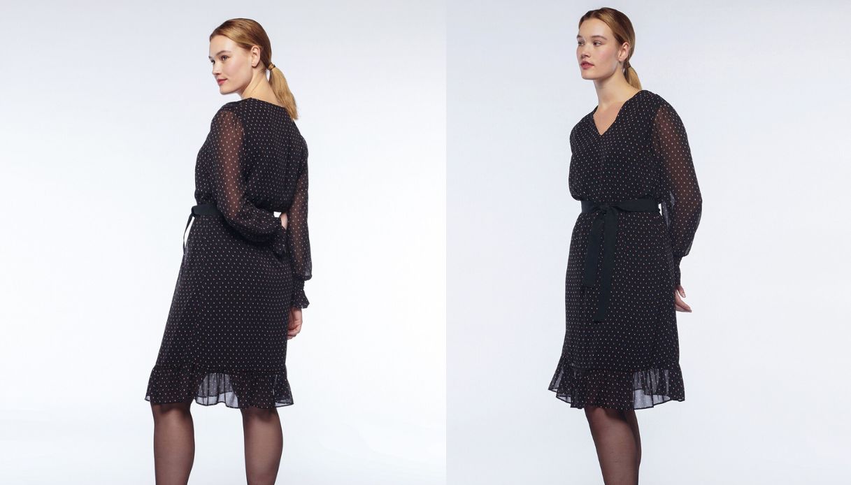 abito curvy pois
