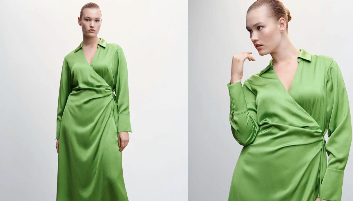 abito verde chiaro curvy
