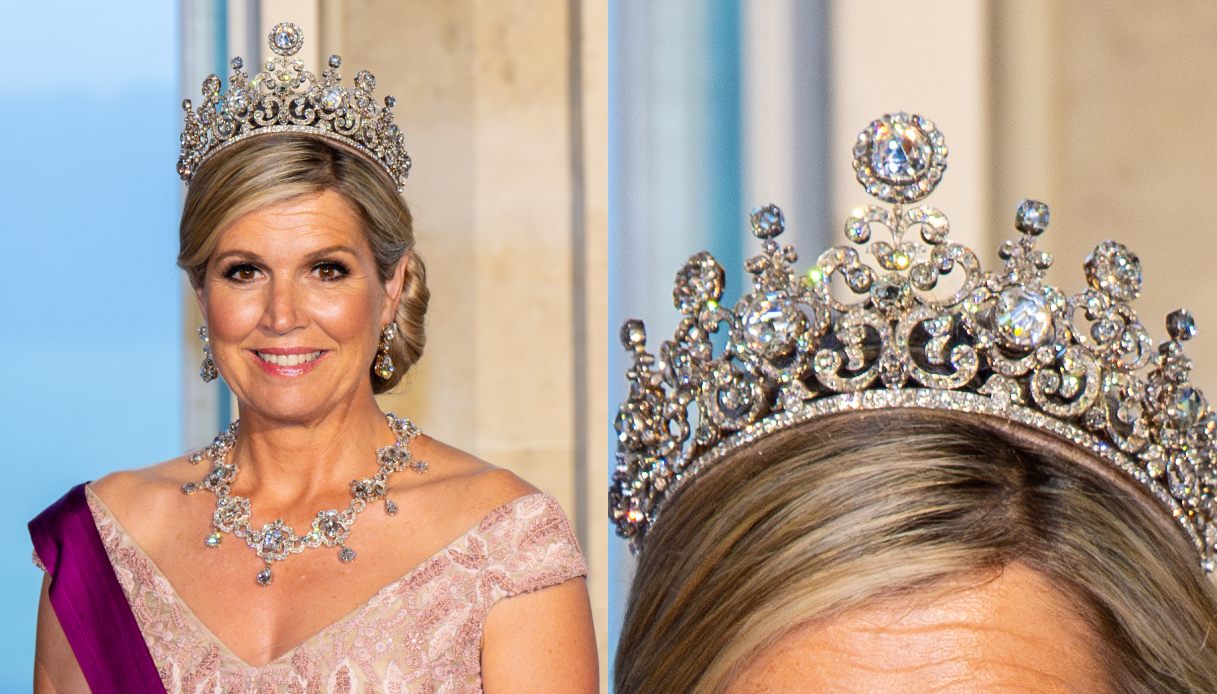 Maxima d'Olanda indossa la preziosa Stuart Tiara