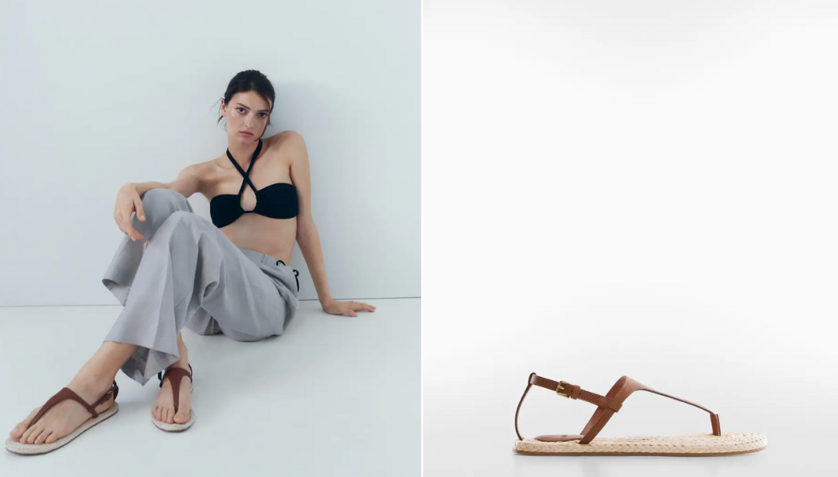 sandalo flat versione low cost haute couture