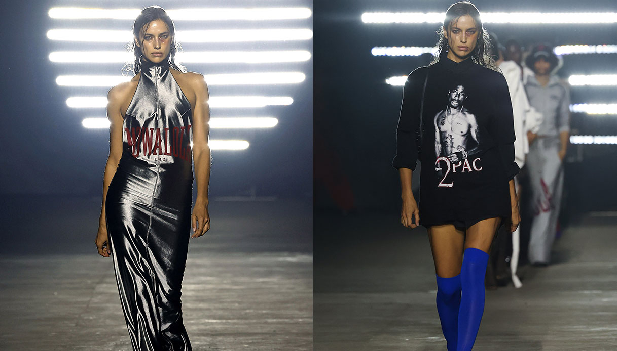 Irina sfila con gli occhi pesti per Mowalola alla London Fashion Week