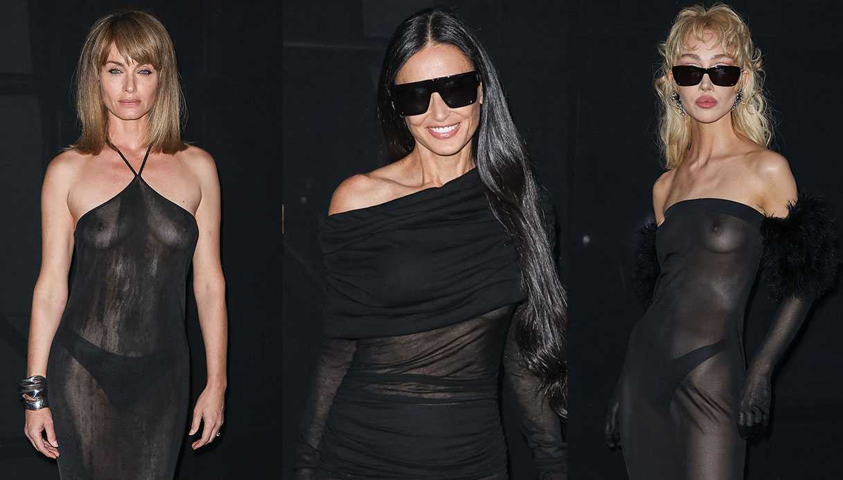 Paris Fashion Week, tutte in nude look da Saint Laurent: vince Demi (con classe)