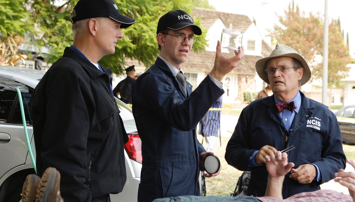 David McCallum sul set di "NCIS"