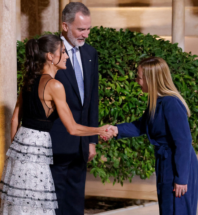Letizia di Spagna Felipe di Spagna Giorgia Meloni