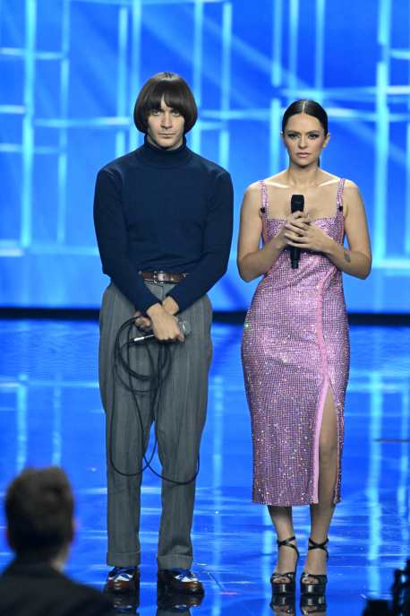 Matteo Alieno e Francesca Michielin durante il quinto Live di X Factor