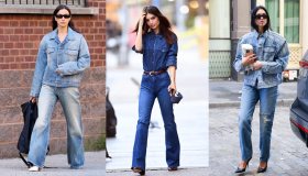 Irina Shayk, casual sì ma con stile: il look total denim amato dalle star