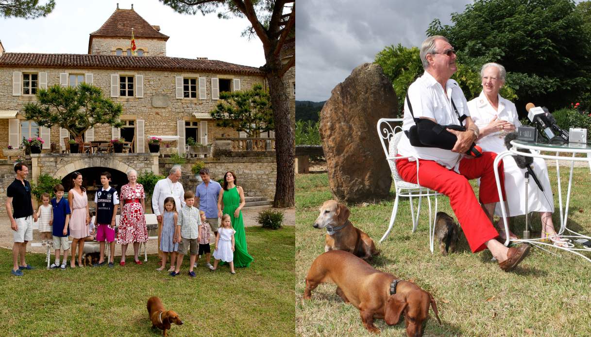 Margherita di Danimarca con la famiglia in Francia
